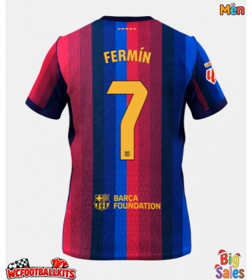 Barcelona Fermin Lopez #7 Replica Home Stadium Shirt 2026-27 Short Sleeve